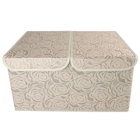 Collapsible Storage Bins With Lids Fabric Decorative Storage Boxes
