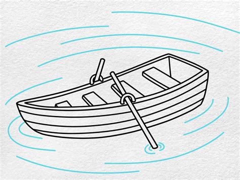 How To Draw A Row Boat Helloartsy