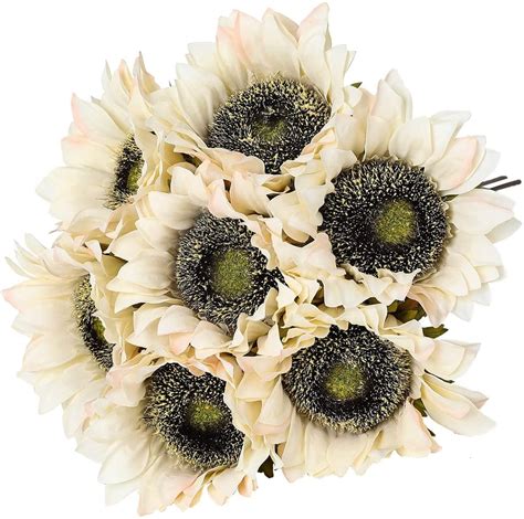 7 Pieces Artificial Sunflowers Artificial Flowers Retro Bouquet Decoration Wedding Flower