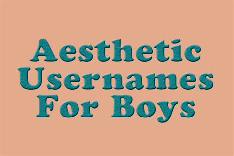 375 Aesthetic Usernames For Boys 2023 Name Guider