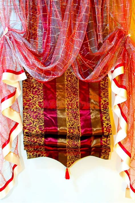 Drapery Stock Photo Image Of Cloth Tassel Silk Curtains 4008124