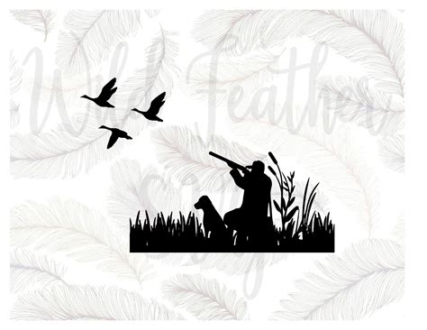 Duck Hunting Silhouette Svg