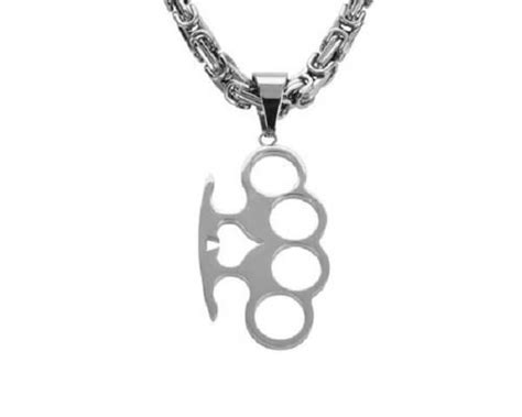 Brass Knuckles Necklace Better Stuff For Bikers
