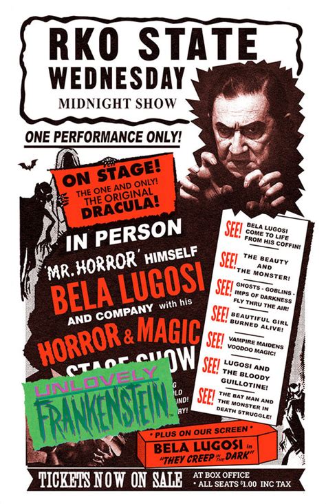 Vintage Spook Show Posters Unlovelyfrankenstein