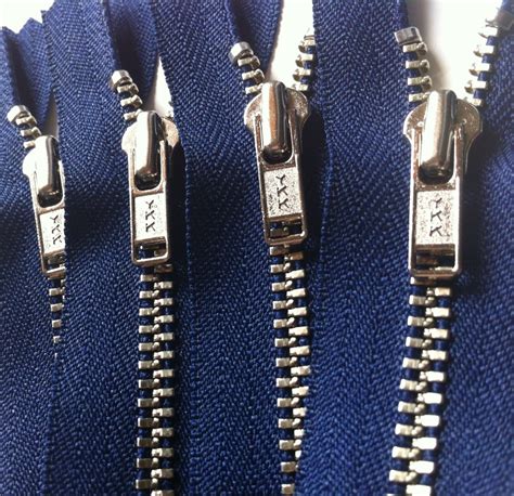 Metal Zippers 12 Inch Closed Bottom Ykk Nickel Teeth Zips