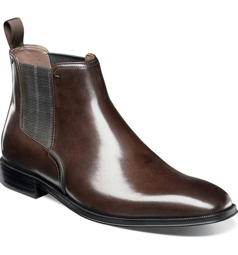 Handmade Mens Brown Leather Chelsea Dress Formal Boot Ankle Boot