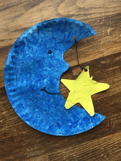 Paper Plate Moon Craft For Kids The Peaceful Nest
