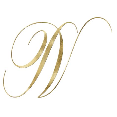 Golden Cursive Letter N 37047706 Png