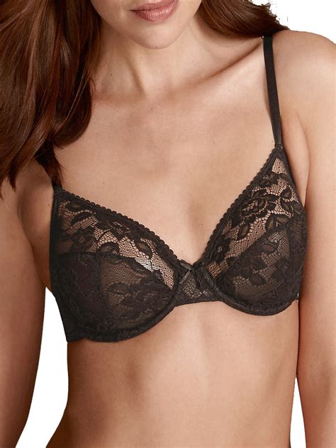 Marks And Spencer M 5 BLACK All Over Lace Underwired Full Cup Bra