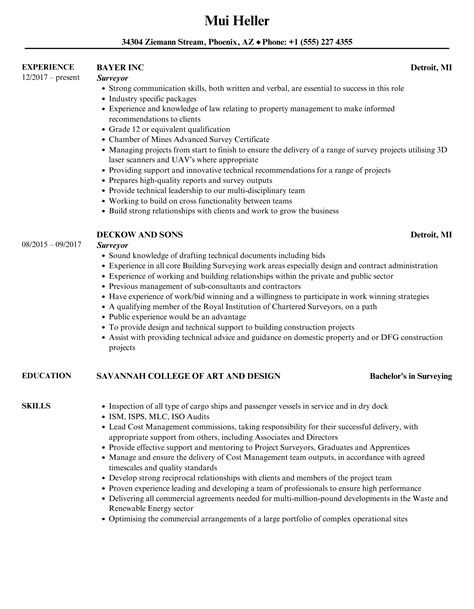 Surveyor Resume Samples Velvet Jobs