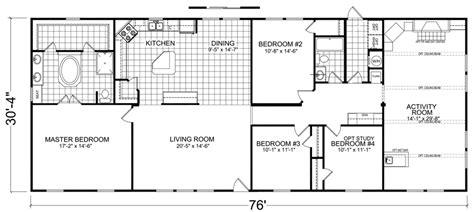 4 Bedroom Mobile Homes Floor Plans
