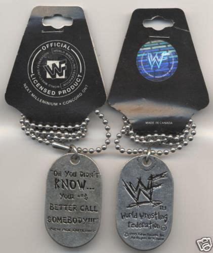 Oh You Didnt Know New Age Outlaws Wwf Wwe Wrestling Dog Tag Next