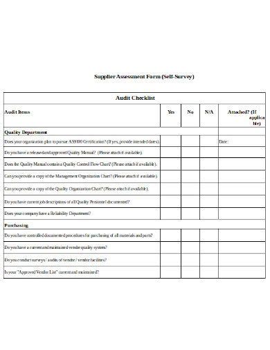 11 Free Vendor Audit Form Templates In Doc Excel Pdf