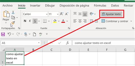Ajustar Texto En Excel