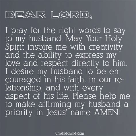 Prayer Affirming My Husband