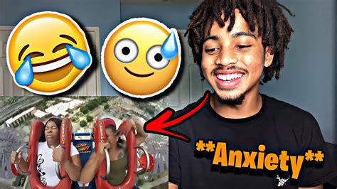 Funniest Roller Coaster Reactions Warning Anxiety Youtube