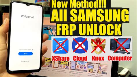New Method All Samsung Android Remove Google Account Bypass Frp Without Pc Youtube