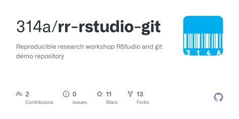 GitHub 314a Rr Rstudio Git Reproducible Research Workshop RStudio