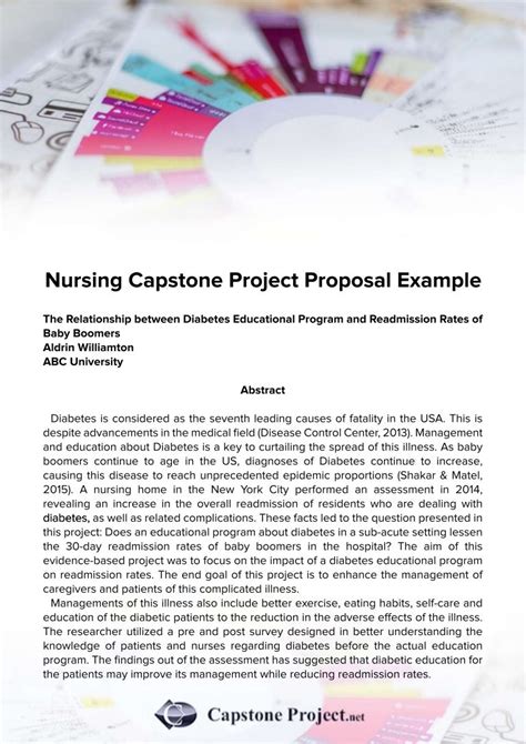 Nursing Capstone Project Proposal Example