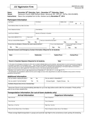 Fillable Online SSC Registration Form Registration Form Registration ...