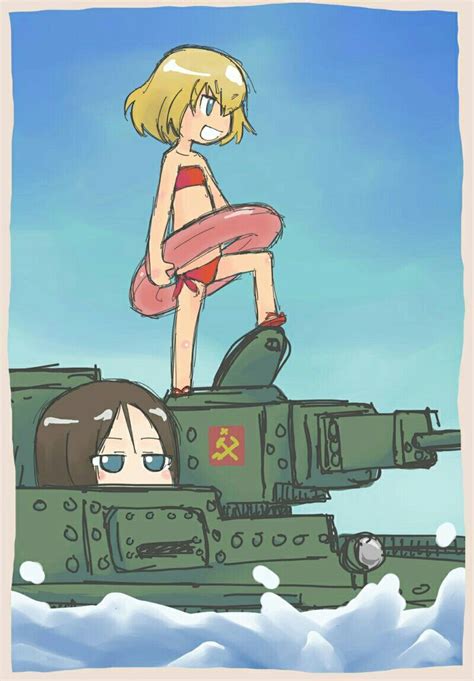 Girls Und Panzer Katyusha Arte Com Desenhos Animados Desenhos