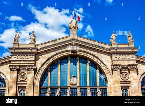 Facade Of The Gare Du Nord Railway Station In Paris Hi Res Stock