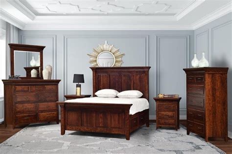 Amish Oak And Cherry Bedroom Solid Wood Bedroom Group Made In Usa