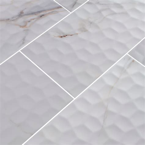 Adella Viso Calacatta 12x24 Satin Matte Ceramic Tile