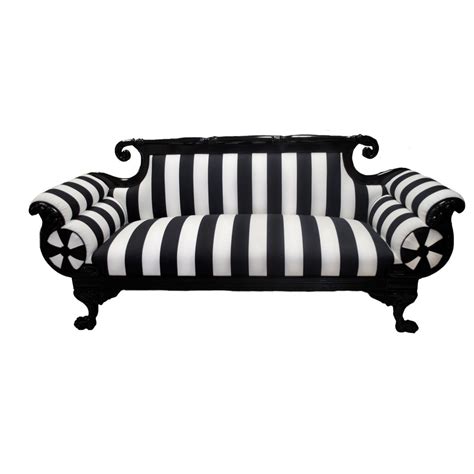 Black And White Striped Sofa Home Furniture Design