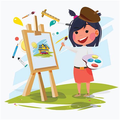 Child Artist Illustrations Royalty Free Vector Graphics And Clip Art