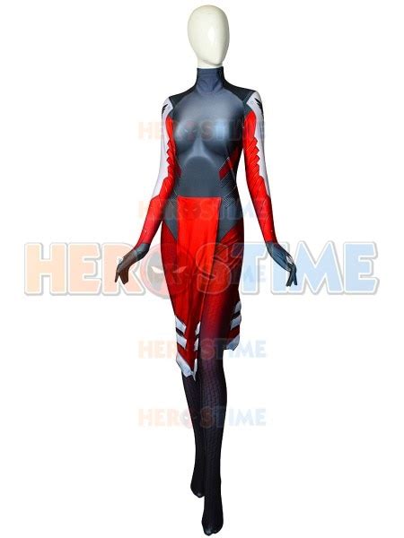 Overwatch Mercy Suit Red Skin Cosplay Overwatch Mercy Superhero Costume