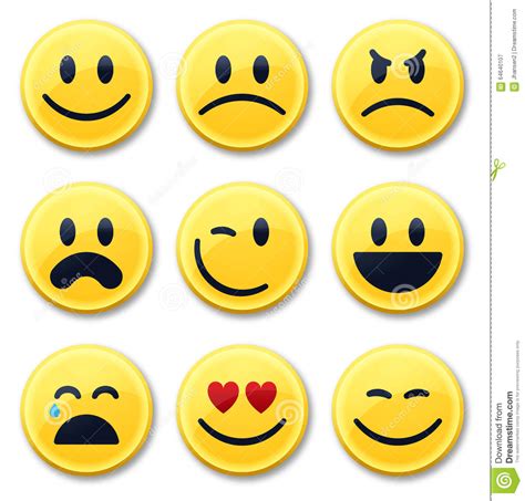 Smile And Emotion Faces Stock Vector - Image: 64640107