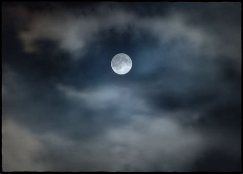 Moonlit Clouds Drift Across The Moonlit Night Sky Nathan Marciniak