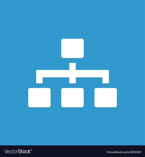 Hierarchy Icon White On Blue Background Royalty Free Vector