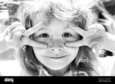 Kids Making Faces Black And White Stock Photos And Images Alamy