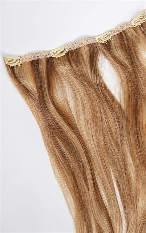 Beauty Works 18 Inch Double Hair Set Weft Clip In Extensions Honey Blonde Prettylittlething
