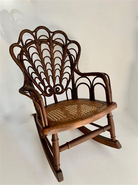 Children wicker bamboo chair midcentury wicker chair for children kids chair rattan chair for kids interior design for kids 1950s vintageofitaly. Pair of Childs Wicker Chair and Rocker For Sale at 1stdibs