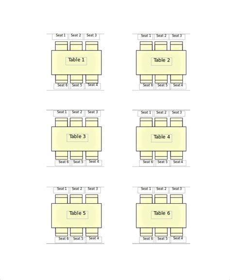 Free 13 Sample Seating Chart Templates In Illustrator