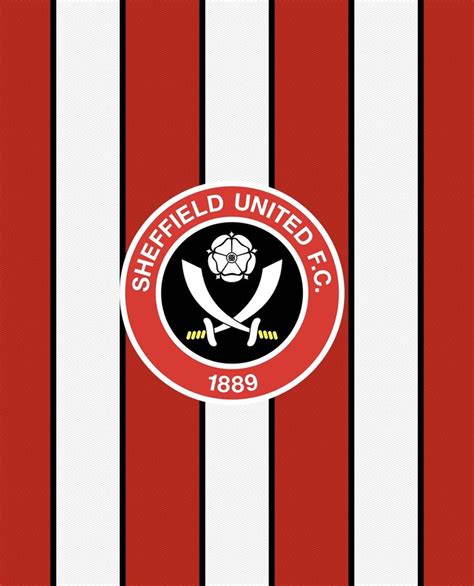 The Sheffield United Football Club Logo On A Red And White Striped