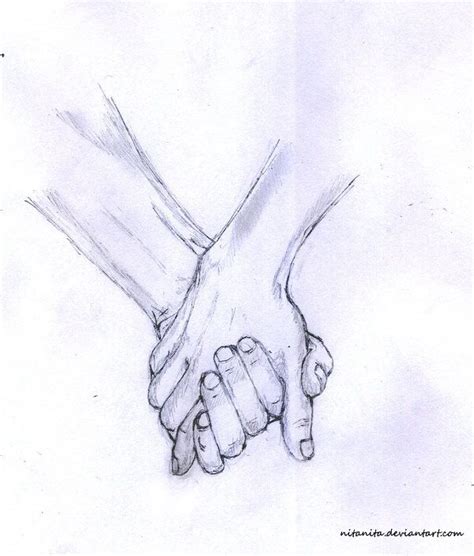 How to draw people holding hands. Holding Hands by nitanita on deviantART | How to draw ...