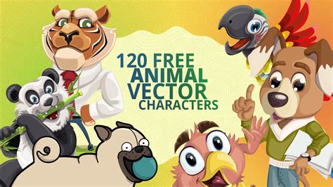 120 Free Animal Vector Characters To Perk Up Your Projects