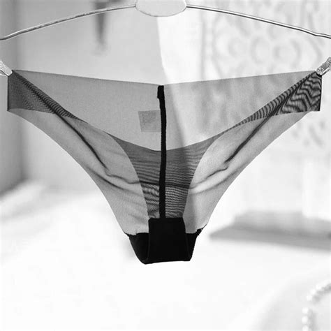 Sexy Panties Women Ultra Thin G String Thong Women Lace Low Rise Solid Sexy Briefs Female