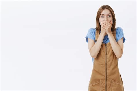 Free Photo Shocked Surprised Woman Gasping And Cover Mouth Speechless