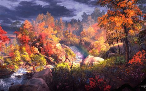 3840x2400 Fantasy Autumn Painting 4k 4k Hd 4k Wallpapers Images