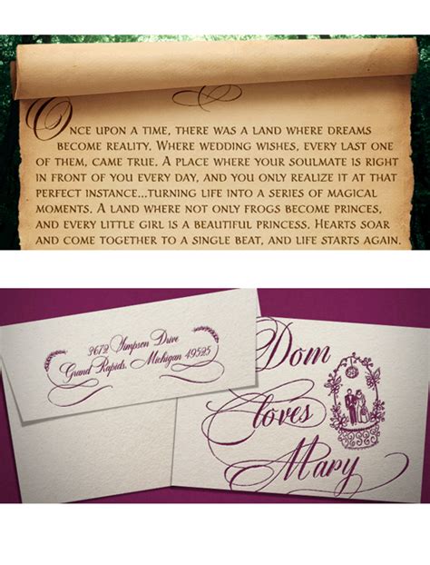 Your download will include both an otf (opentype font/format). Wedding Invitation with Dom Loves Mary Calligraphy Font ...