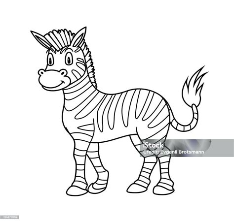 Zebra Hewan Kartun Ilustrasi Untuk Pendidikan Prasekolah Taman