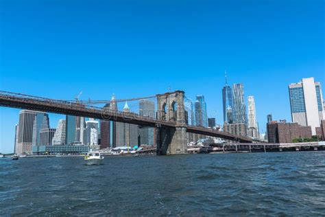 Brooklyn Bridge Over The East River Manhattan Nyc Stock Image Image