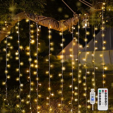 Suddus Curtain Lights For Bedroom 200 Led 65ft X 65ft