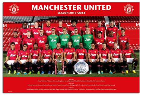 Manchester United Team Photo 1314 Season Poster New Laminated