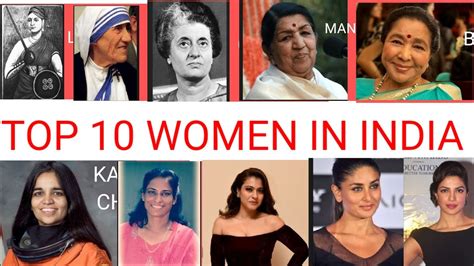 Top 10 Women In Indiatop 10 Famous Women In India Youtube
